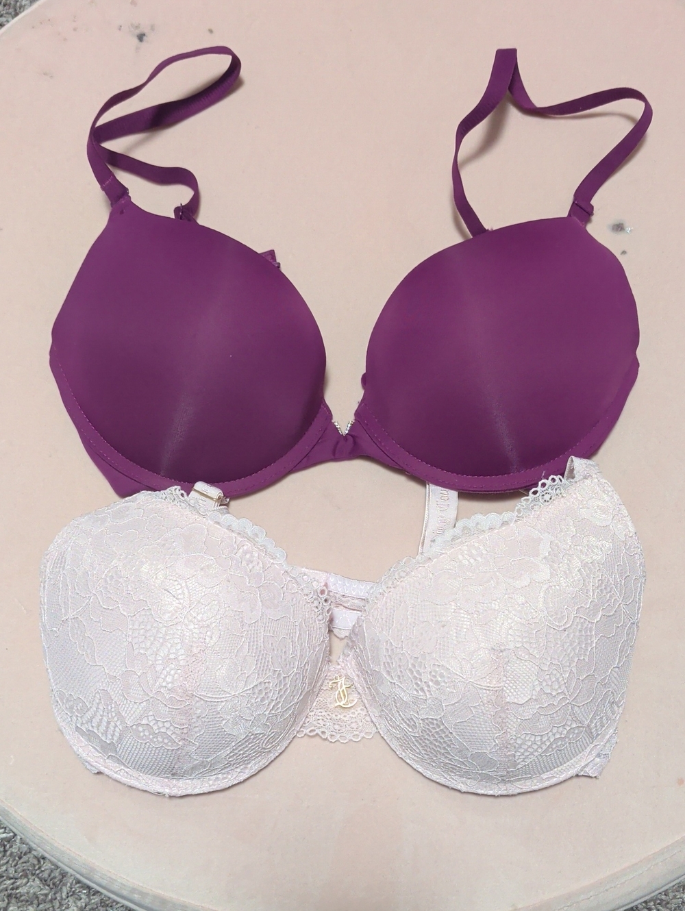 Juicy Couture And VS padded Push Up Bra's Both C 36